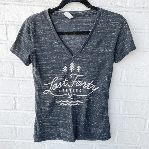 Tops 315 Dark Grey Vneck Brewery Tshirt Poshmark